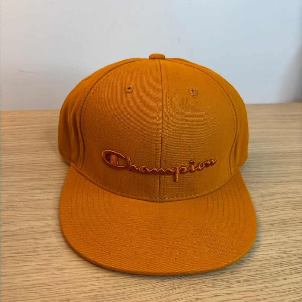 Champion‎ Men's Mustard Yellow Script Logo Cap NWOT